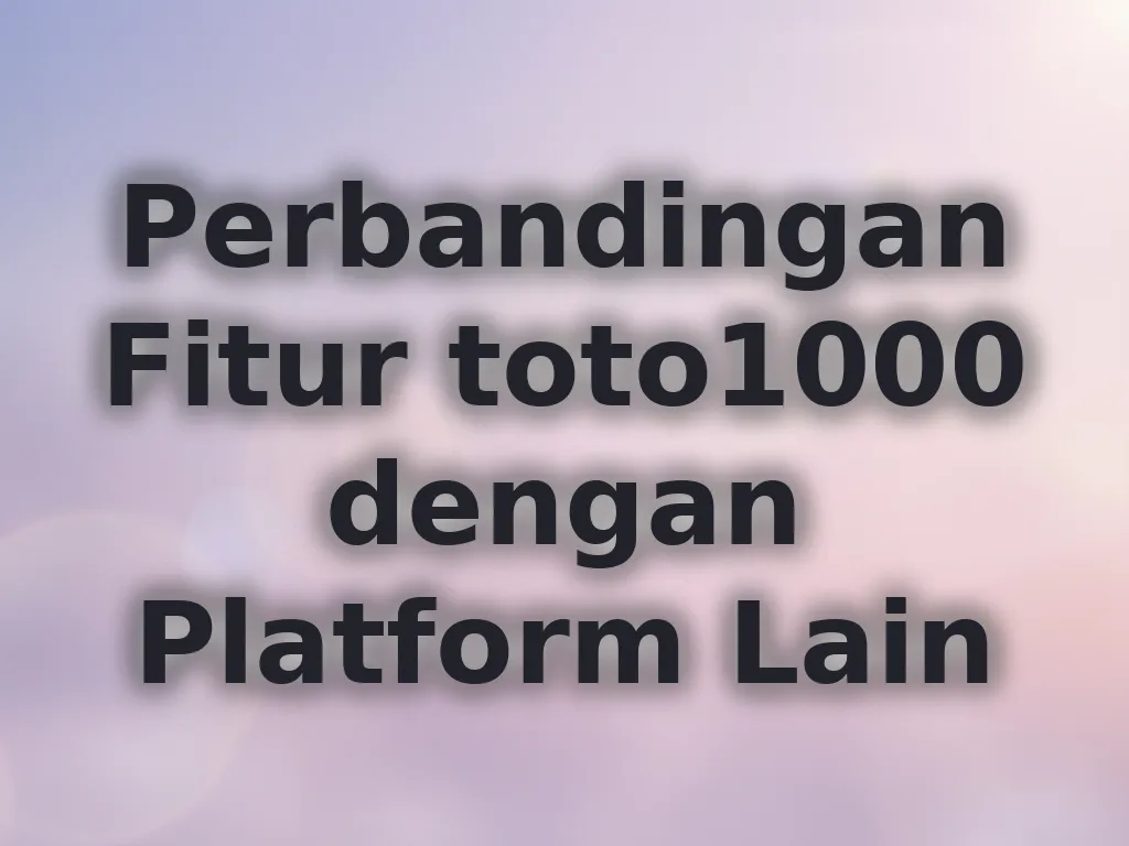 Perbandingan Platform