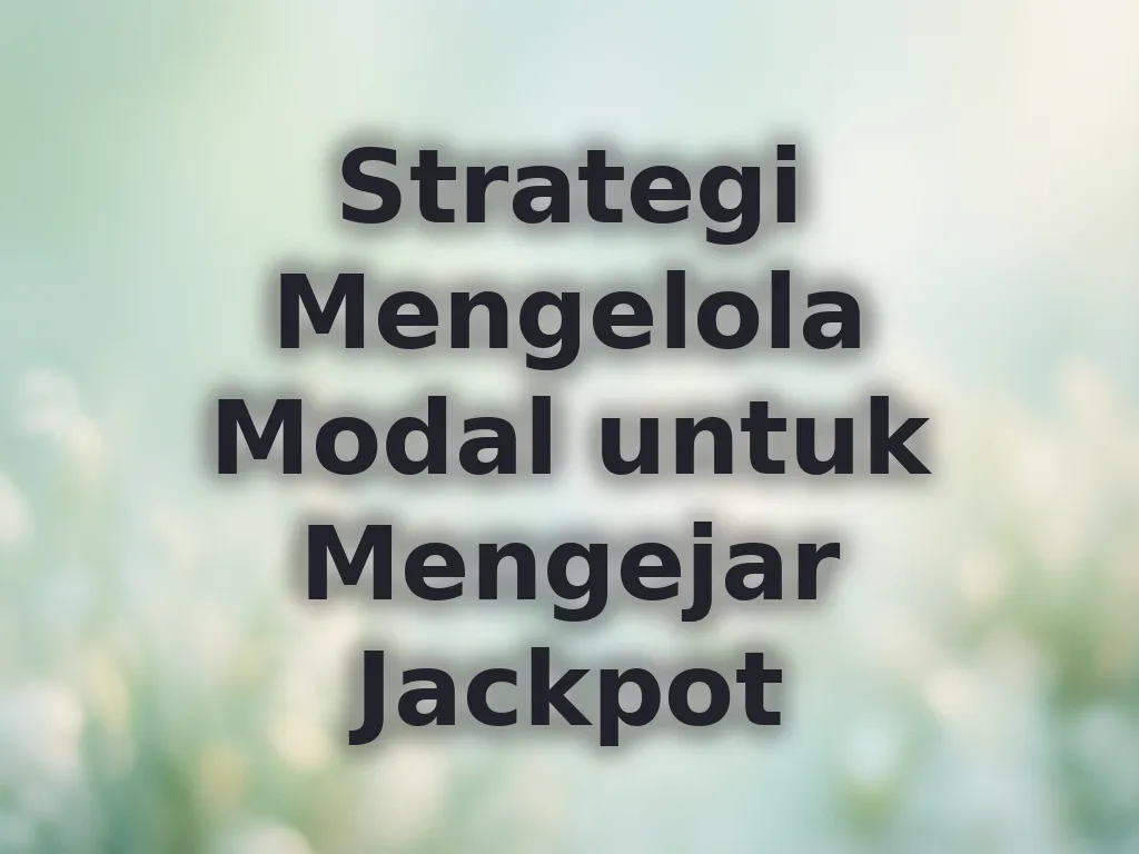 Strategi Jackpot