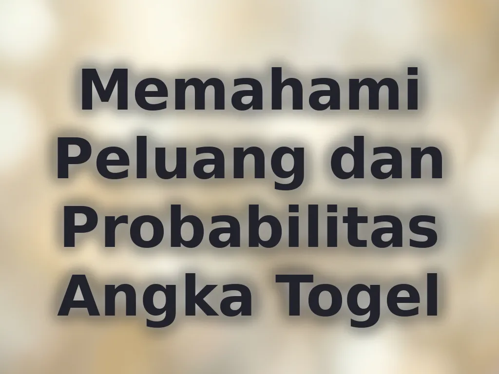 Probabilitas Togel